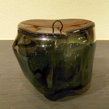 硝子削釉水指
