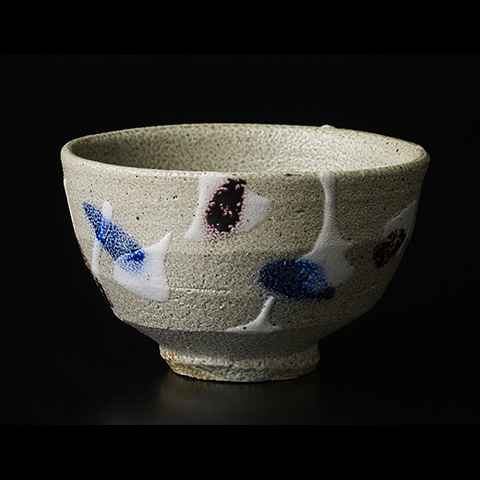 塩釉色差茶碗