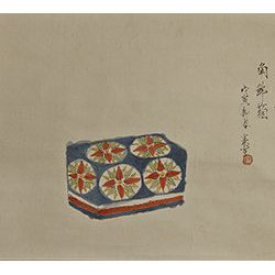 色繪角飾箱之図