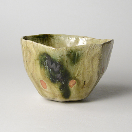 「No.15　黄瀬戸織部茶碗 / Tea bowl, Kiseto-oribe」の写真　その1