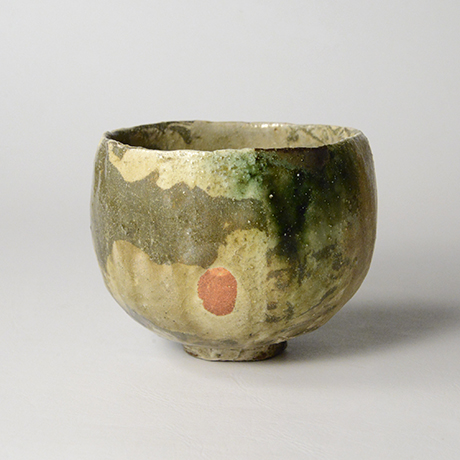 「No.17　黄瀬戸織部茶碗 / Tea bowl, Kiseto-oribe」の写真　その1