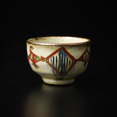 「No.25　濱田庄司　琉球窯赤繪盃 / HAMADA Shoji　Sake cup, Ryukyu kiln」の写真　その1