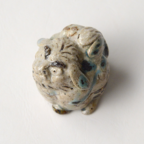 「No.35　弥七田織部獅子香合 / Incense container, Yashichida-oribe, Lion shaped」の写真　その5