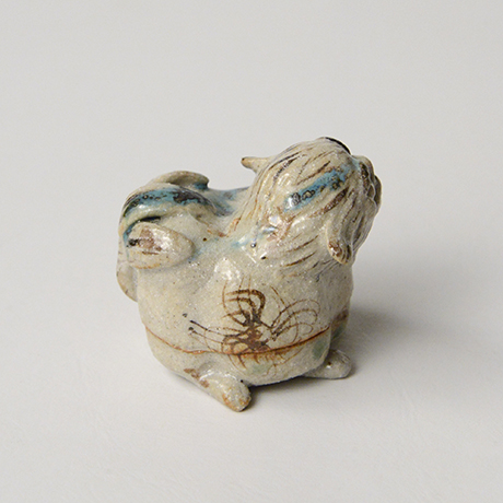 「No.36　弥七田織部獅子香合 / Incense container, Yashichida-oribe, Lion shaped」の写真　その4