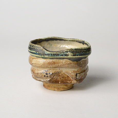 「No.46　鳴海織部さけのみ / Sake cup, Narumi-oribe」の写真　その1