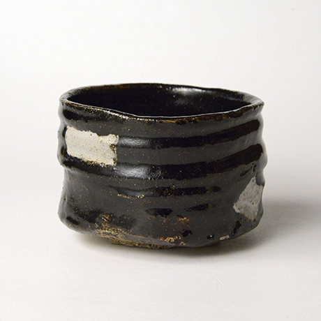 「No.52　黒織部筒茶碗 / Tea bowl, Kuro-oribe, Cylindrical」の写真　その4