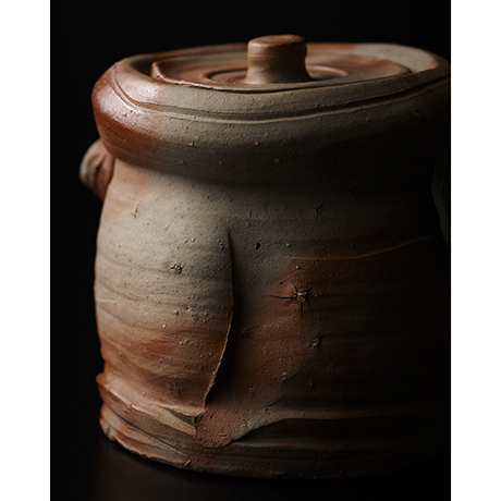 「No.6　金重陶陽　備前緋襷福耳水指 / KANESHIGE Toyo Water jar, Bizen, Hidasuki」の写真　その5