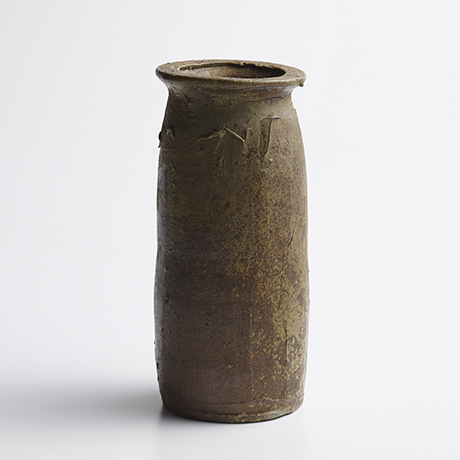 「No.15　魯山人　備前土灰被花入　/ Rosanjin　Vase, Bizen, Ash glazed」の写真　その1