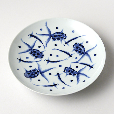 「No.11　金魚文八寸皿 / Dish with Goldfish design, Sometsuke」の写真　その1