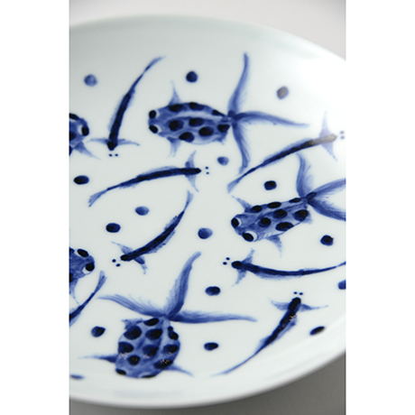 No.11 金魚文八寸皿 / Dish with Goldfish design, Sometsuke | しぶや 