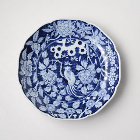 「No.13　花鳥文外濃輪花七寸皿 / Dish with flower and bird design, Sometsuke」の写真　その1