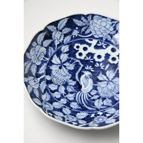 「No.13　花鳥文外濃輪花七寸皿 / Dish with flower and bird design, Sometsuke」の写真　その3