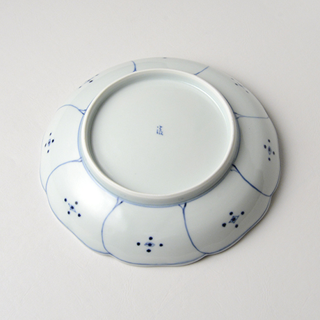 「No.14　芙蓉手花鳥文輪花七寸皿 / Dish with flower and bird design, Sometsuke」の写真　その2