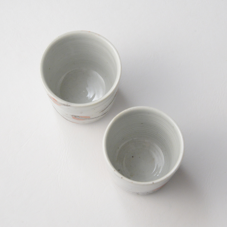 「No.16　色絵酒呑 二「宇萬れた図」　A pair of sake cups, Iro-e, “Born”」の写真　その4