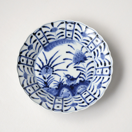 「No.19　芙蓉手花鳥文輪花向付 /   Dish with flower and bird design, Sometsuke」の写真　その2