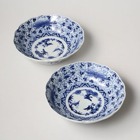 「No.21　花唐草文輪花向付 /   Dish with floral arabesque design, Sometsuke」の写真　その1