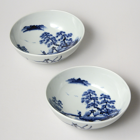 「No.22　山水図楕円向付 /   Oval dish with landscape design, Sometsuke」の写真　その1