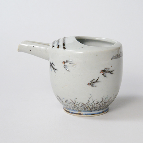 「No.24　色絵銀彩片口　「つばめ」　　Lipped bowl, Iroe with Silver, “Swallow”」の写真　その1