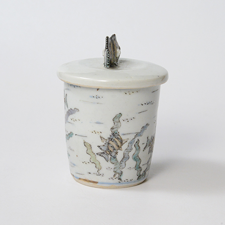 「No.25　色絵ふた付ひれ酒呑　　Sake cup with lid, Iro-e」の写真　その2