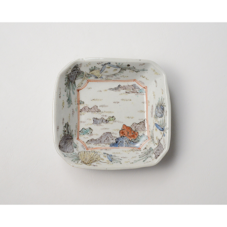 「No.26　色絵四方小皿　二　「満潮干潮の図」　　A set of two dishes, Iro-e, “High Tide and Low Tide”」の写真　その2