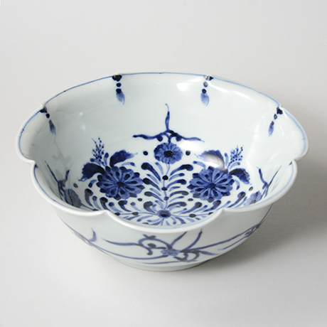 「No.3　草花丸文輪花中鉢 / Bowl, circled flower pattern, Sometsuke」の写真　その2