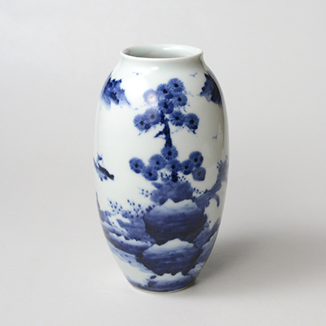「No.35　山水図掛花入  /   Hanging flower vase with landscape design, Sometsuke」の写真　その1