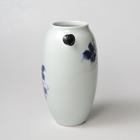 「No.36　蔓花文掛け花入  /   Hanging flower vase with vine and flower design, Sometsuke」の写真　その4