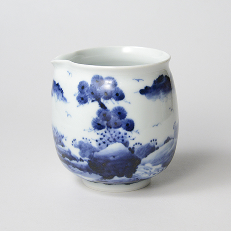 「No.44　山水図片口  /   Lipped bowl with landscape design, Sometsuke」の写真　その1