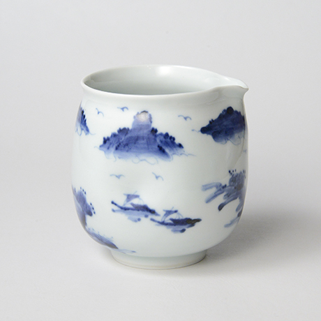 「No.44　山水図片口  /   Lipped bowl with landscape design, Sometsuke」の写真　その3