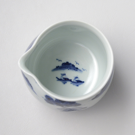 「No.44　山水図片口  /   Lipped bowl with landscape design, Sometsuke」の写真　その5