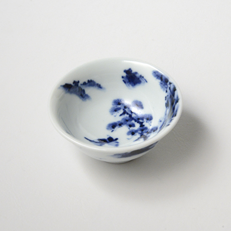 「No.46　山水図盃  – 1  /   Sake cup with landscape design, sometsuke」の写真　その1