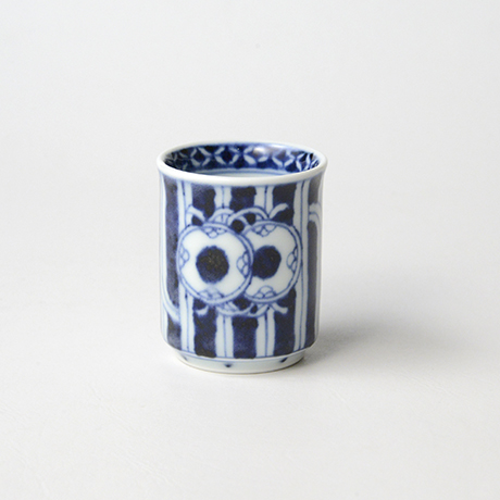 「No.53　鼓文筒ぐい吞 /   Sake cup with drum design, sometsuke」の写真　その1