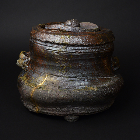「No.1　錆鉄水指　銘「破れ龍」/ Water Jar, Rusty iron glazed ‘Yabureryu’」の写真　その1
