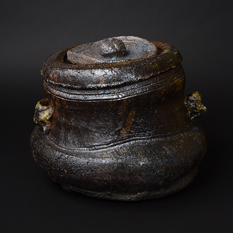 「No.1　錆鉄水指　銘「破れ龍」/ Water Jar, Rusty iron glazed ‘Yabureryu’」の写真　その3