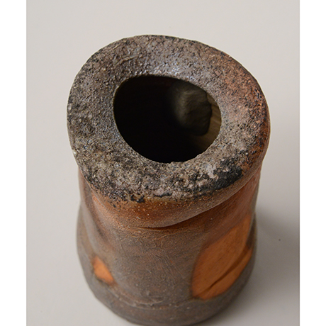 「No.48(図22)　備前矢筈口掛花入   Hanging Flower Vase, Bizen, Yahazu-kuchi shaped」の写真　その4