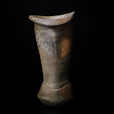 「No.3(図17)　備前鍔口花入    Flower Vase, Bizen, Tsuba-guchi shaped」の写真　その1