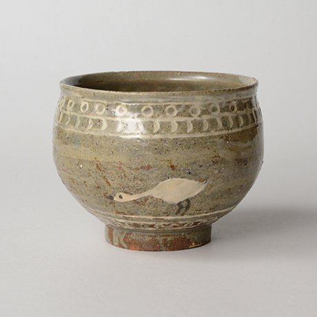 「HP15　菊池克　鴻鵠茶碗 ／ KIKUCHI Katsu　Chawan, Bird motif」の写真　その2