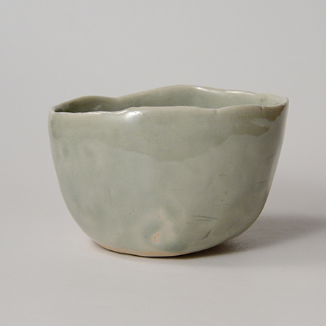 「No.128　青林檎茶碗　Chawan, apple shape」の写真　その2