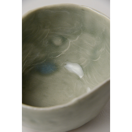 「No.128　青林檎茶碗　Chawan, apple shape」の写真　その5