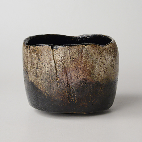 「HP26　直木美佐　黒楽茶碗　銘：鷹ヶ峰 ／ NAOKI Misa　Chawan, Raku ware」の写真　その1