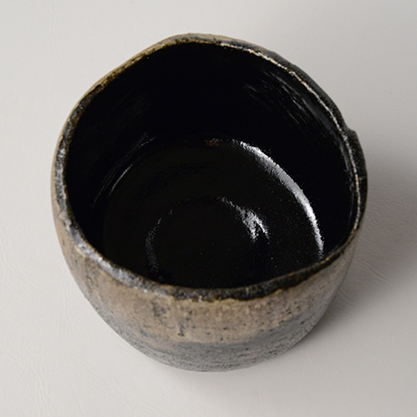 「HP26　直木美佐　黒楽茶碗　銘：鷹ヶ峰 ／ NAOKI Misa　Chawan, Raku ware」の写真　その3