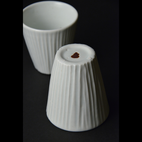 「No.17-1　白磁シノギ筒　六 / A set of 6 cups, White porcelain」の写真　その3