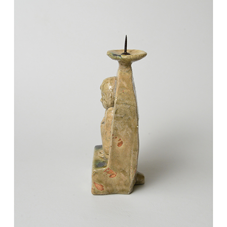 「No.41　黄瀬戸地蔵菩薩燭台 / Candle stand, Kiseto, Jizo (guardian deity of children)」の写真　その2