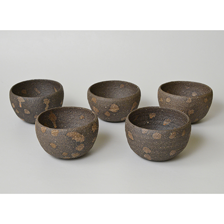 「No.12　加守田章二　炻碗 五客 / KAMODA Shoji　A set of 5 bowls, Unglazed Stoneware」の写真　その1