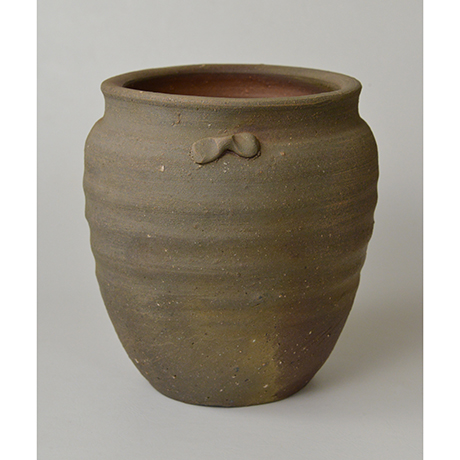 「No.12　金重陶陽　備前種壷水指 / KANESHIGE Toyo　Vessel (Water jar), Bizen, Tanetsubo shaped」の写真　その4