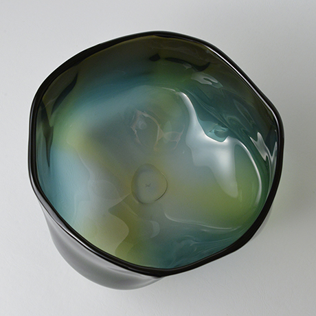 「No.13　益田芳徳　硝子削釉水指 / MASUDA Yoshinori　Water jar, Glass」の写真　その5