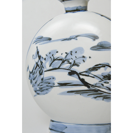 「No.19　富本憲吉 絵　染付風景扁壷 / TOMIMOTO Kenkichi (Painted)　Flat vessel, Sometsuke」の写真　その8