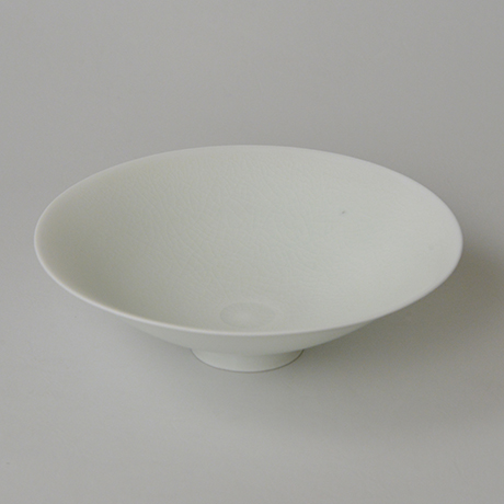 No.21 塚本快示 白瓷平茶垸 / TSUKAMOTO Kaiji Tea bowl, White ...