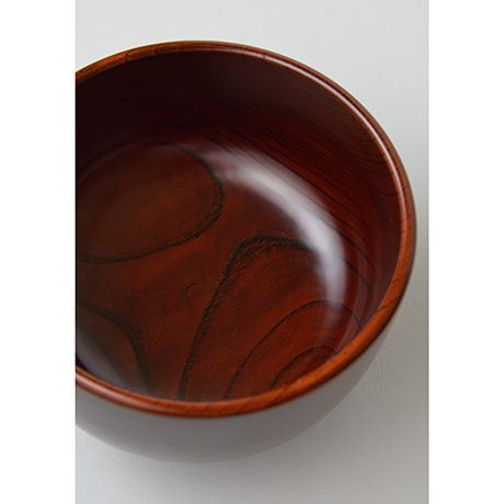 「No.22　黒田辰秋　溜漆欅大平椀（五客） / KURODA Tatsuaki　A set of 5 bowls, Zelkova tree」の写真　その6