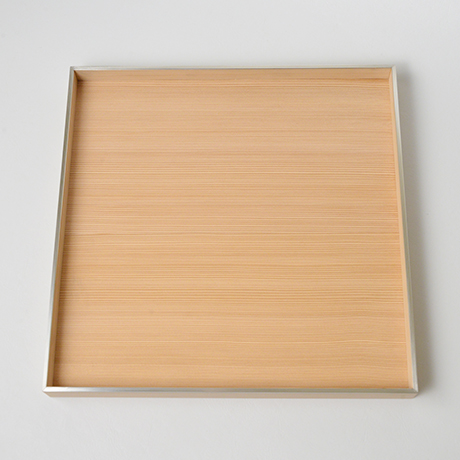 「No.26　錫縁杉角不切折敷 / Meal tray, Japanese cedar」の写真　その3